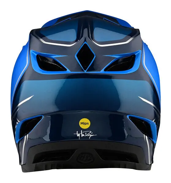 Troy Lee Designs D4 Composite Full Face Helmet - Shadow - Blue - 2022 3