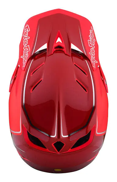 Troy Lee Designs D4 Composite Full Face Helmet - Shadow - Glo Red - 2022 4