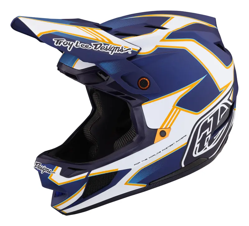 Troy Lee Designs D4 Composite Full Face Helmet With Mips - Matrix - Blue - 2023 1