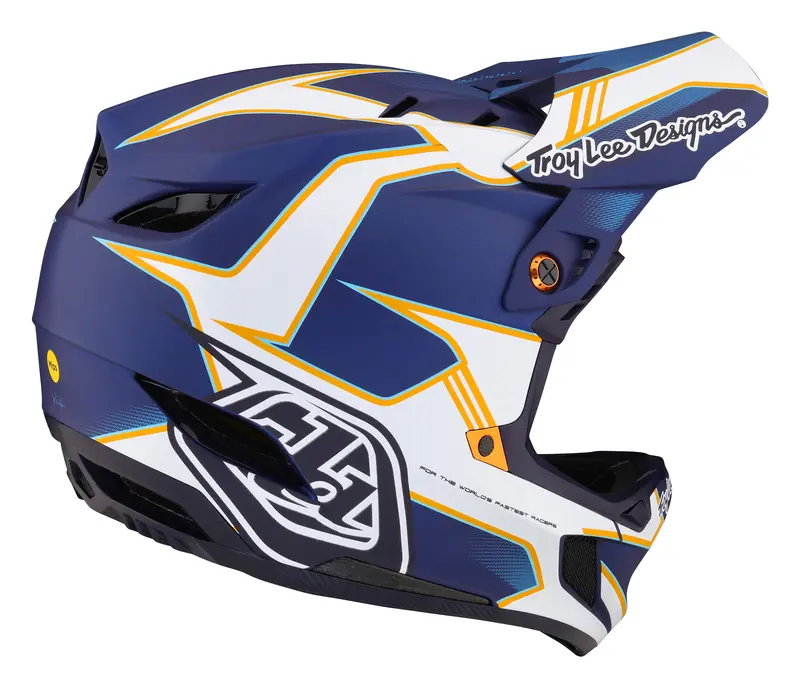 Troy Lee Designs D4 Composite Full Face Helmet With Mips - Matrix - Blue - 2023 4