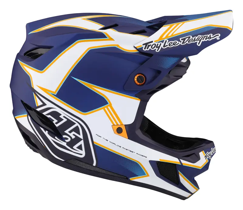 Troy Lee Designs D4 Composite Full Face Helmet With Mips - Matrix - Blue - 2023 5