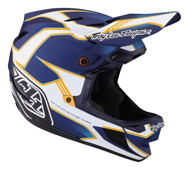 Troy Lee Designs D4 Composite Full Face Helmet With Mips - Matrix - Blue - 2023 6