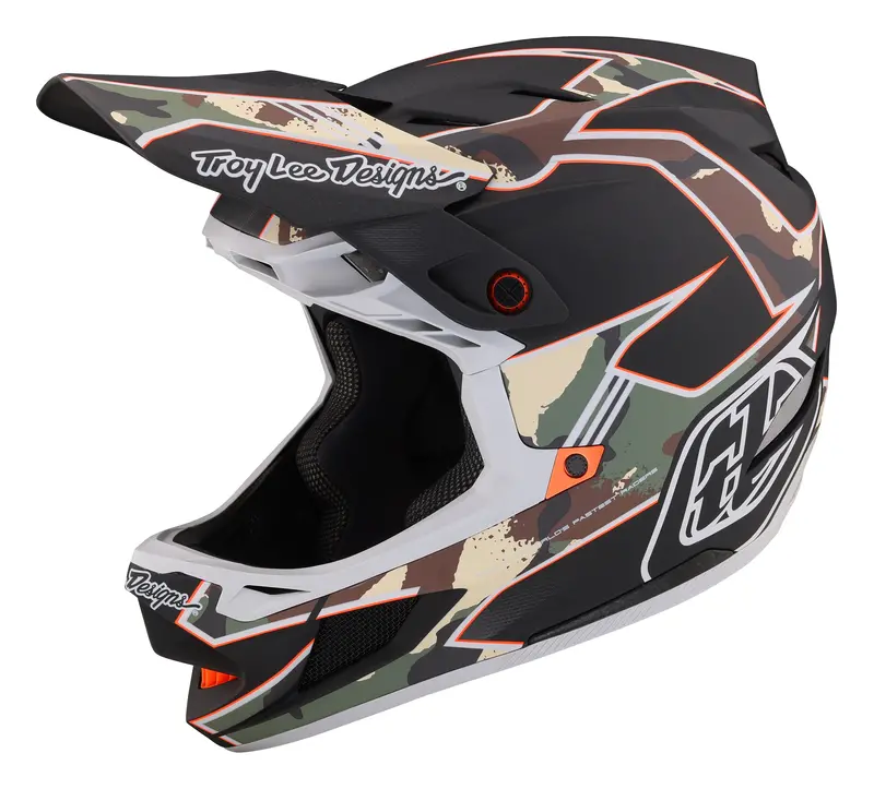 Troy Lee Designs D4 Composite Full Face Helmet With Mips - Matrix Camo - Army Green - 2023 1