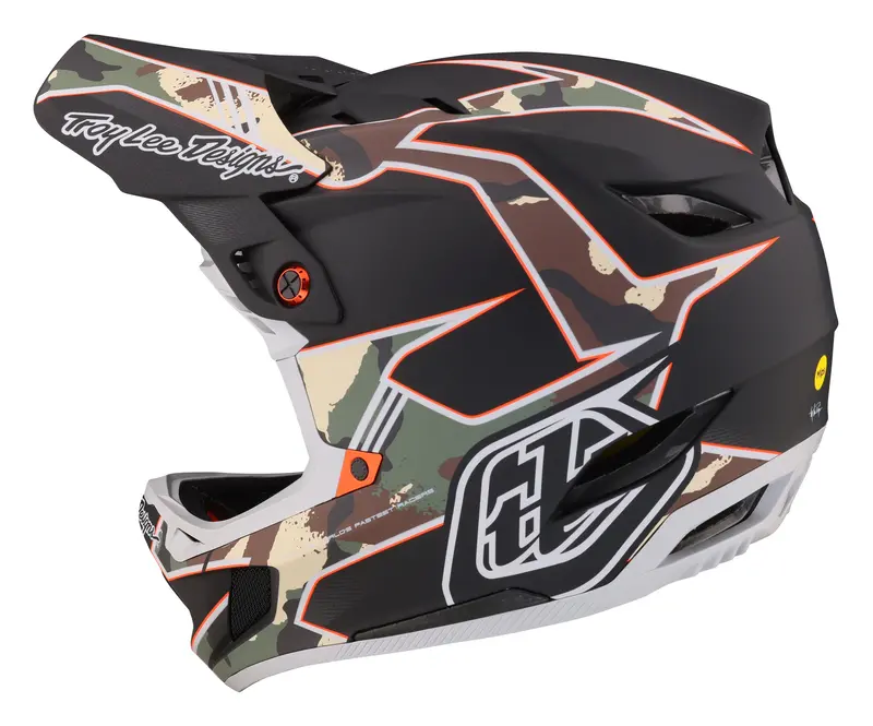 Troy Lee Designs D4 Composite Full Face Helmet With Mips - Matrix Camo - Army Green - 2023 3