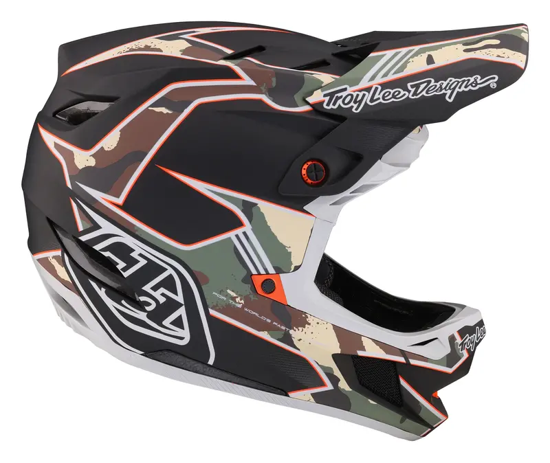 Troy Lee Designs D4 Composite Full Face Helmet With Mips - Matrix Camo - Army Green - 2023 5