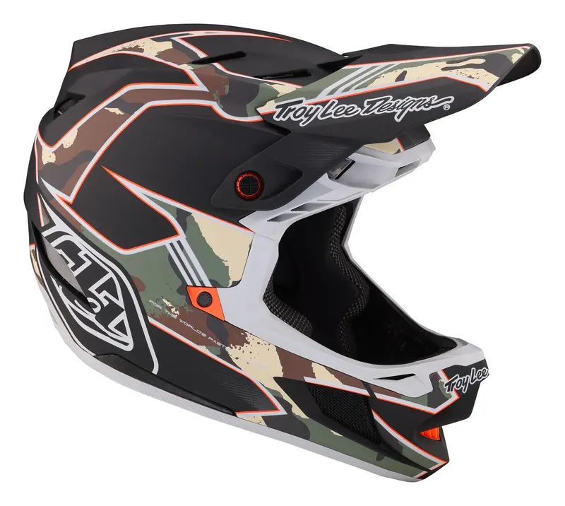 Troy Lee Designs D4 Composite Full Face Helmet With Mips - Matrix Camo - Army Green - 2023 6