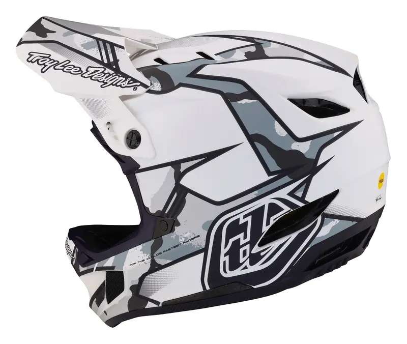 Troy Lee Designs D4 Composite Full Face Helmet With Mips - Matrix Camo - White - 2023 3