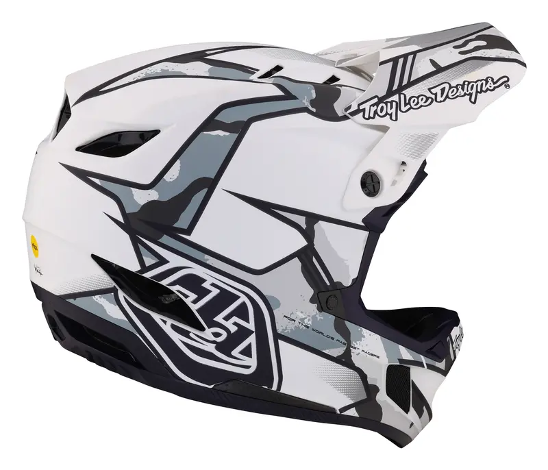 Troy Lee Designs D4 Composite Full Face Helmet With Mips - Matrix Camo - White - 2023 4
