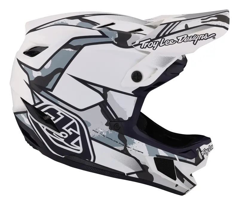 Troy Lee Designs D4 Composite Full Face Helmet With Mips - Matrix Camo - White - 2023 5
