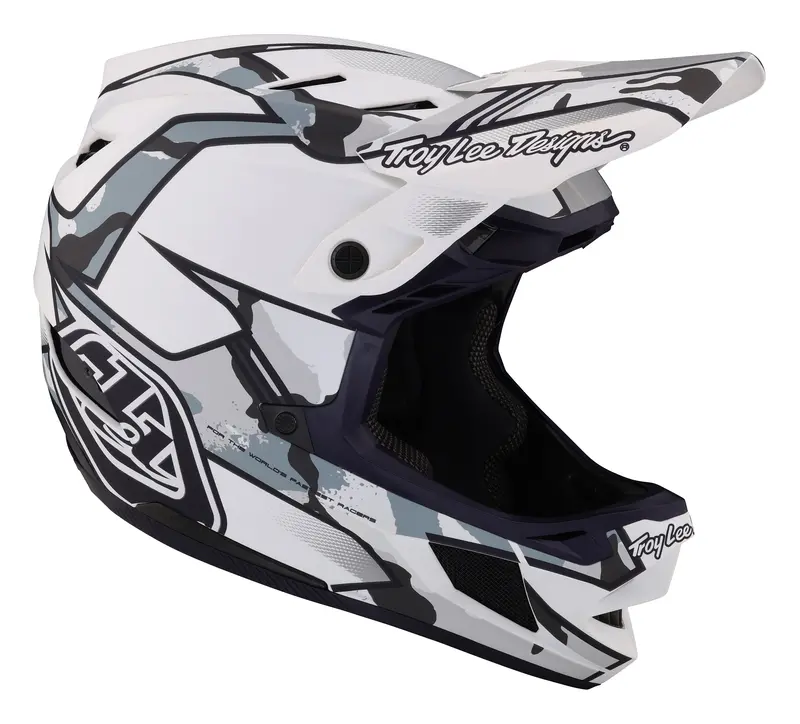 Troy Lee Designs D4 Composite Full Face Helmet With Mips - Matrix Camo - White - 2023 6