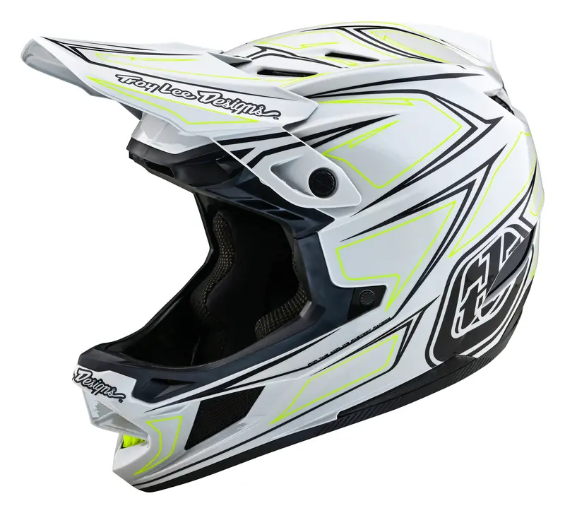 Troy Lee Designs D4 Composite Full Face Helmet With Mips - Pinned - Light Gray 1