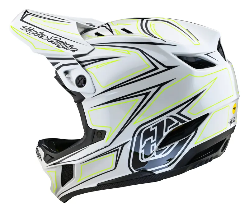 Troy Lee Designs D4 Composite Full Face Helmet With Mips - Pinned - Light Gray 3