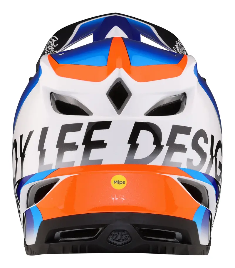 Troy Lee Designs D4 Composite Full Face Helmet With Mips - Qualifier - White-Blue - 2023 4