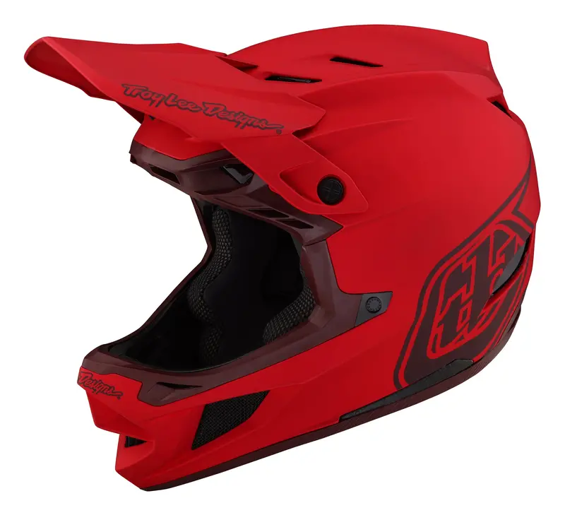 Troy Lee Designs D4 Composite Full Face Helmet With Mips - Stealth - Red - 2023 1