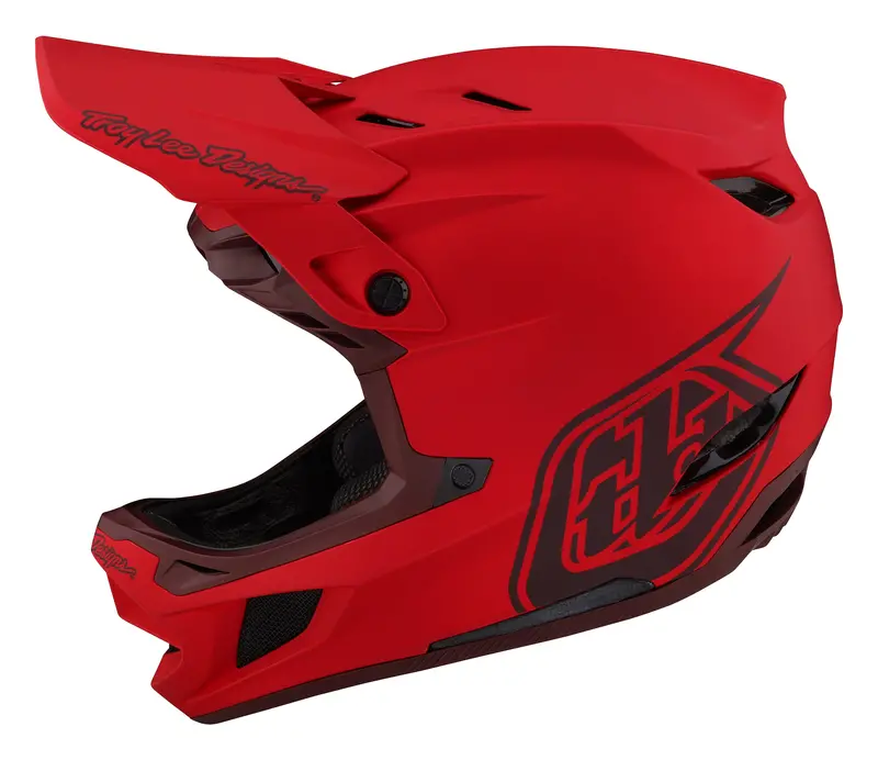 Troy Lee Designs D4 Composite Full Face Helmet With Mips - Stealth - Red - 2023 2