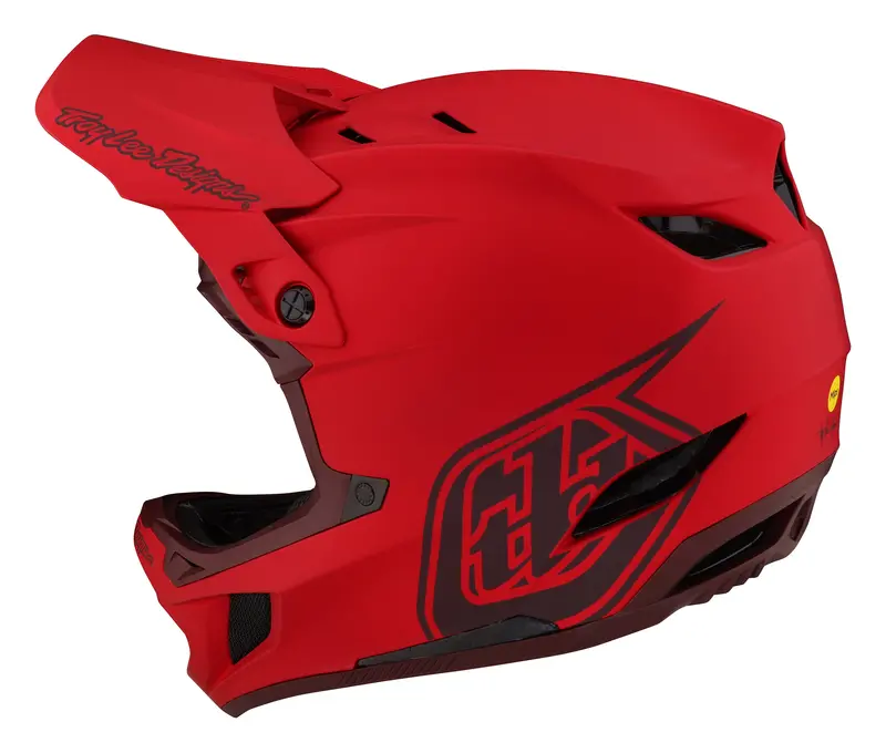 Troy Lee Designs D4 Composite Full Face Helmet With Mips - Stealth - Red - 2023 3
