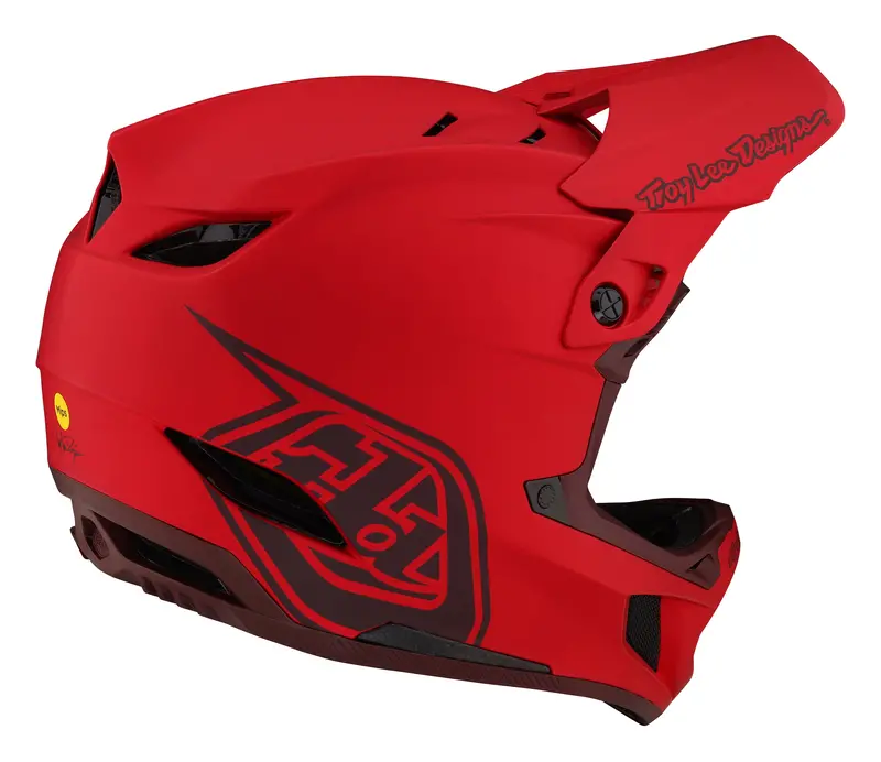 Troy Lee Designs D4 Composite Full Face Helmet With Mips - Stealth - Red - 2023 4
