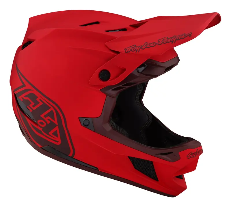Troy Lee Designs D4 Composite Full Face Helmet With Mips - Stealth - Red - 2023 6