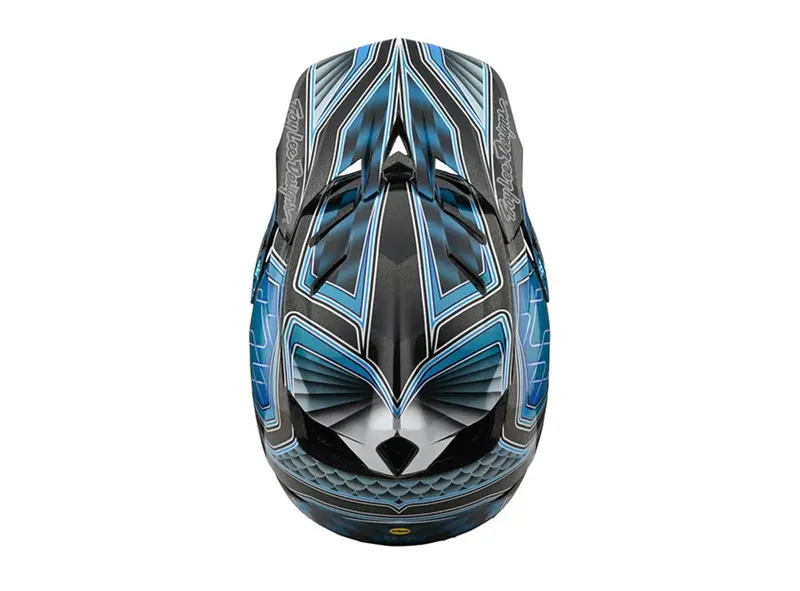 Troy Lee Designs D4 Composite Mips Full Face Helmet - Low Rider - Teal - 2021 3