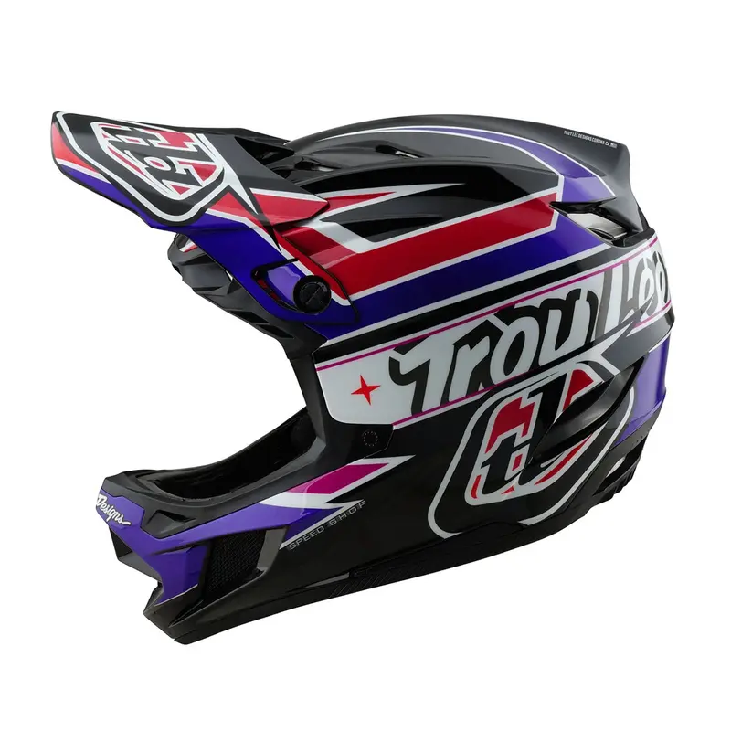 Troy Lee Designs D4 Polyacrylite Full Face Helmet - Linear - Black 1
