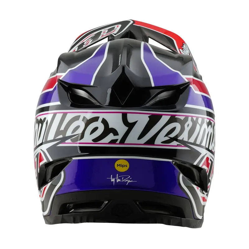 Troy Lee Designs D4 Polyacrylite Full Face Helmet - Linear - Black 3