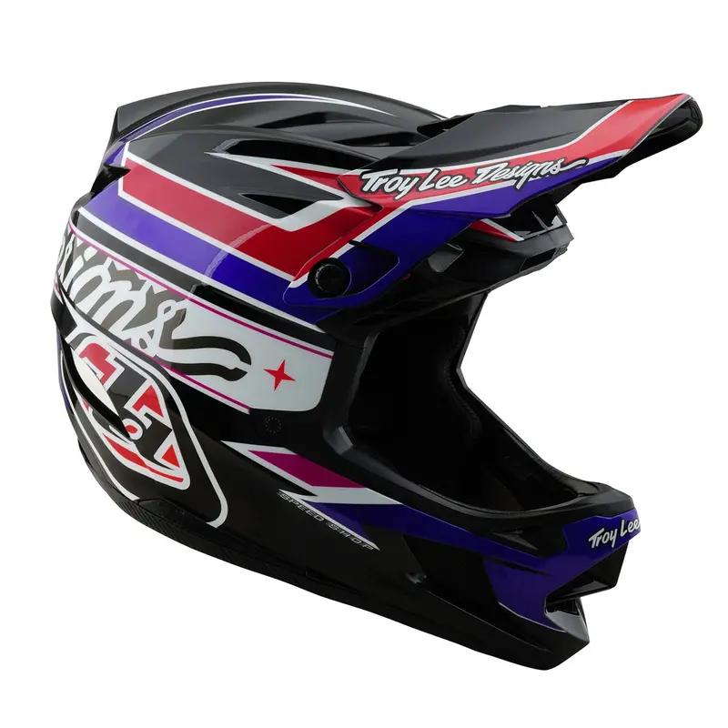 Troy Lee Designs D4 Polyacrylite Full Face Helmet - Linear - Black 6