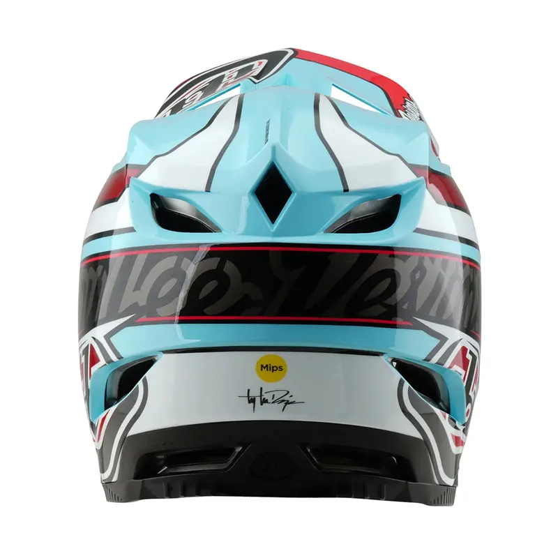 Troy Lee Designs D4 Polyacrylite Full Face Helmet - Linear - Blue 3