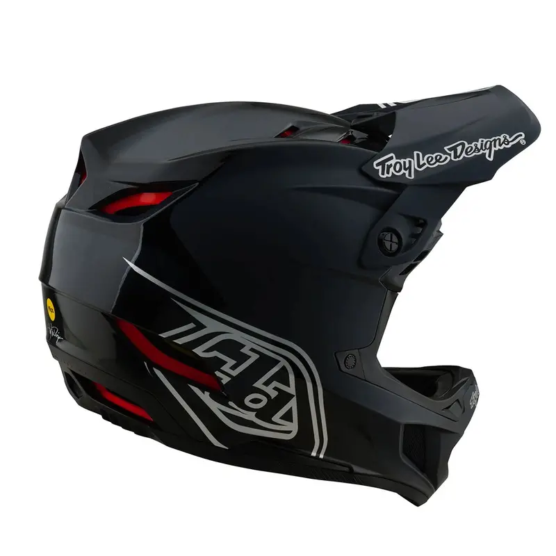 Troy Lee Designs D4 Polyacrylite Full Face Helmet - Shadow - Black 4