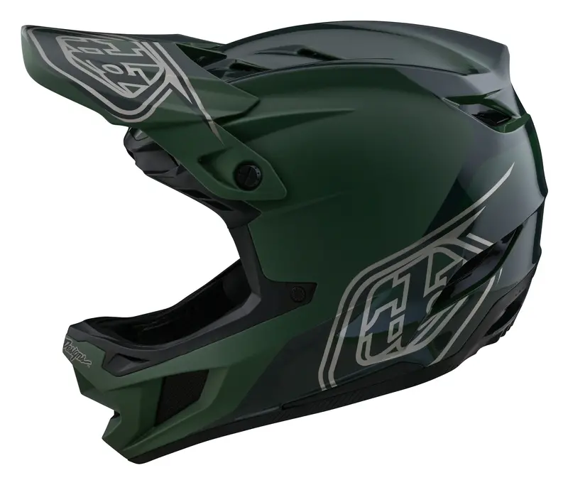 Troy Lee Designs D4 Polyacrylite Full Face Helmet With Mips - Shadow - Olive 2