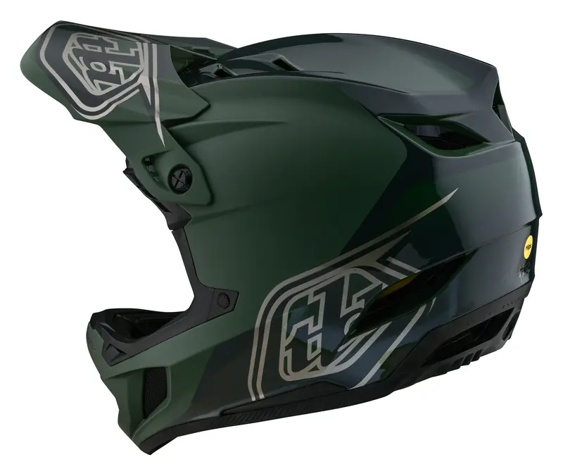 Troy Lee Designs D4 Polyacrylite Full Face Helmet With Mips - Shadow - Olive 3
