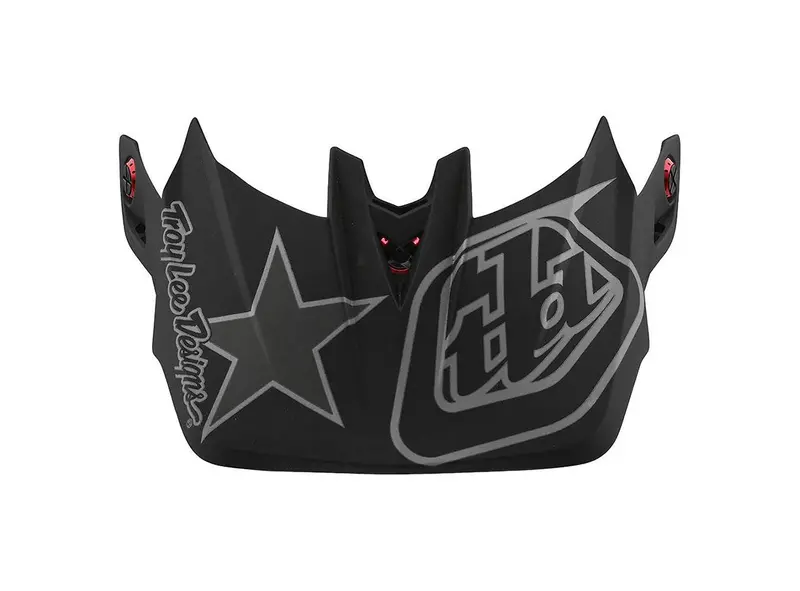 Troy Lee Designs D4 Replacement Visor - Freedom - Black-Red 1