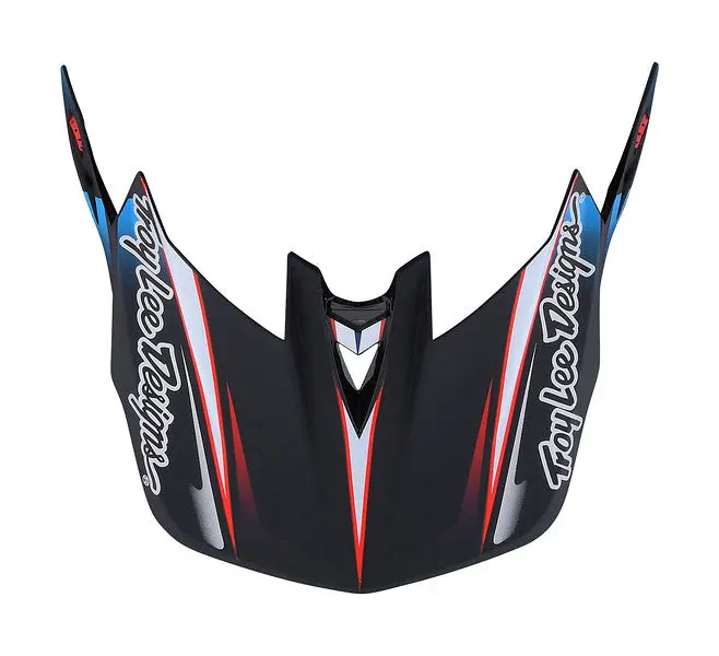 Troy Lee Designs D4 Replacement Visor - Lines - Black-Red 1