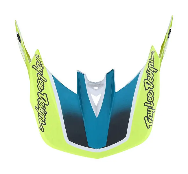 Troy Lee Designs D4 Replacement Visor - Qualifier - White-Green 1