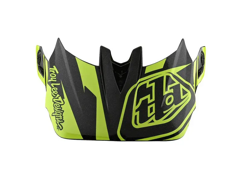 Troy Lee Designs D4 Replacement Visor - Slash - Black-Yellow 1