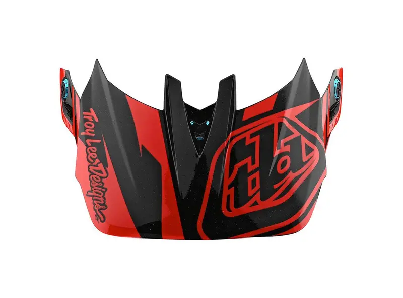 Troy Lee Designs D4 Replacement Visor - Slash - Orange-Black 1