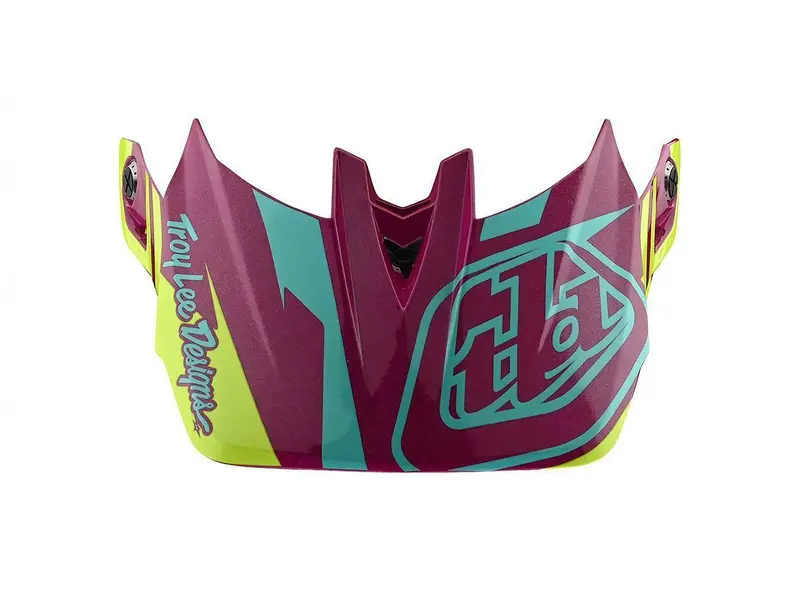 Troy Lee Designs D4 Replacement Visor - Slash - Purple-Yellow 1