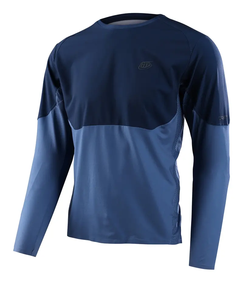 Troy Lee Designs Drift Long Sleeve Mtb Jersey - Blue Mirage - 2023 1
