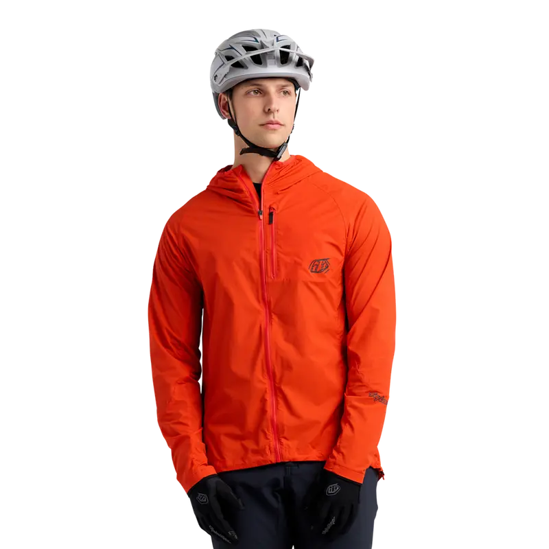 Troy Lee Designs Drift Windbreaker Jacket - Fire Orange 5