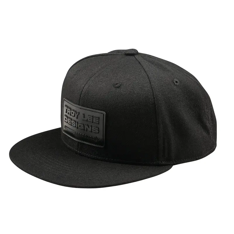 Troy Lee Designs Factory Flat Bill Snapback Hat - Black 1