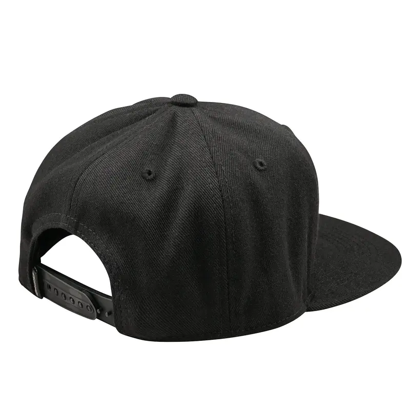 Troy Lee Designs Factory Flat Bill Snapback Hat - Black 2