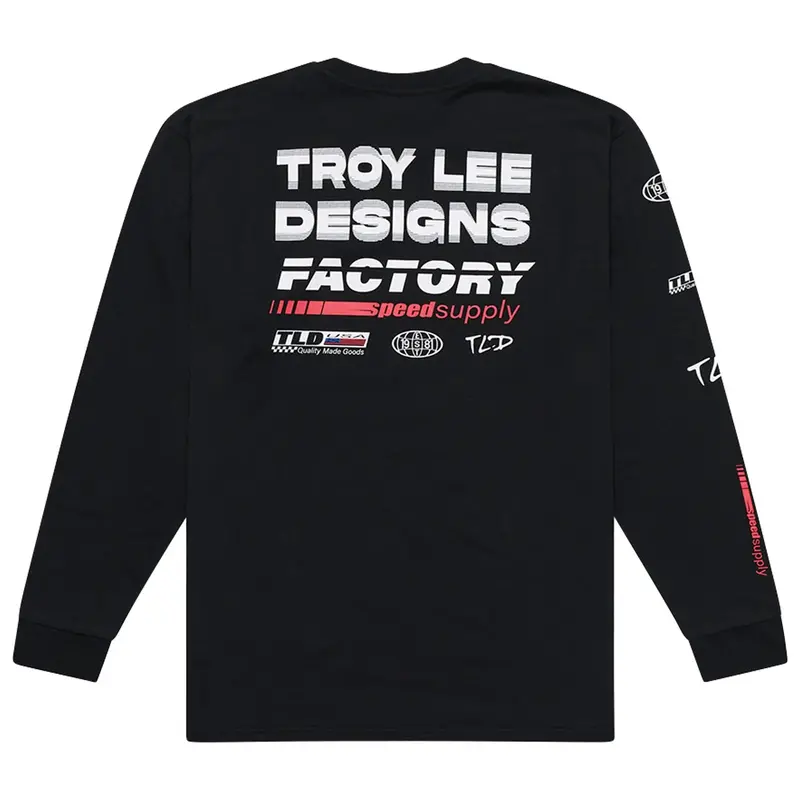 Troy Lee Designs Factory Long Sleeve Tee - Black 2