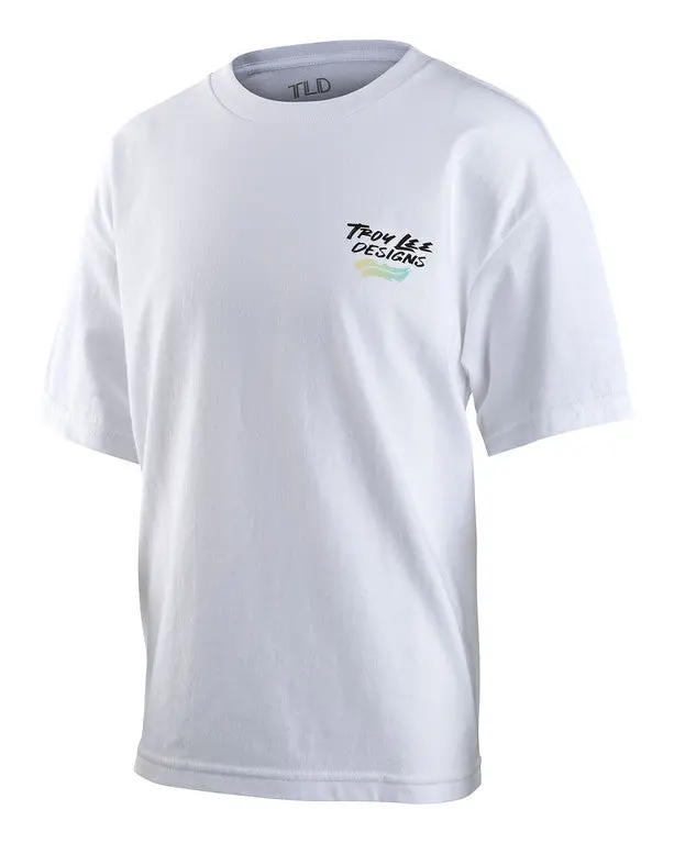 Troy Lee Designs Feathers Short Sleeve Tee - Youth - White 1