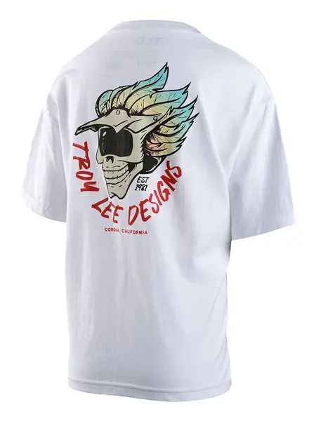 Troy Lee Designs Feathers Short Sleeve Tee - Youth - White 2