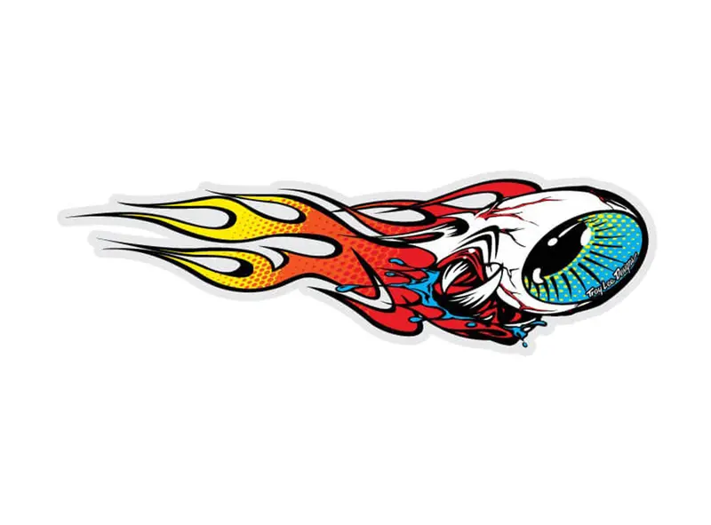 Troy Lee Designs Flaming Eyeball Sticker - Right 1