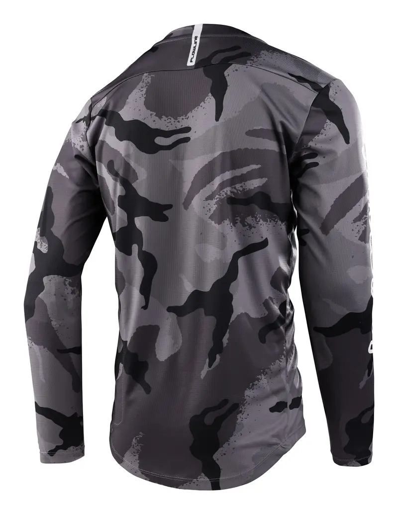 Troy Lee Designs Flowline Long Sleeve Mtb Jersey - Cams - Carbon - 2023 2