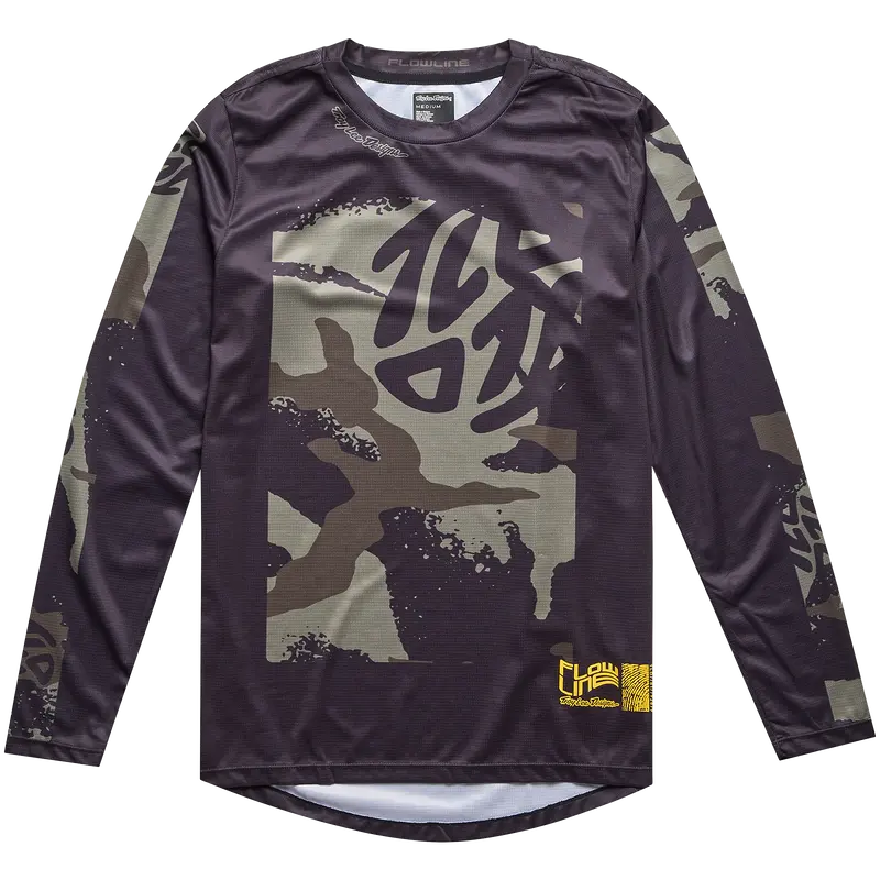 Troy Lee Designs Flowline Long Sleeve Mtb Jersey - Confined - Black 1