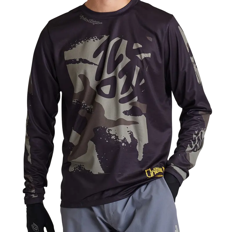 Troy Lee Designs Flowline Long Sleeve Mtb Jersey - Confined - Black 4