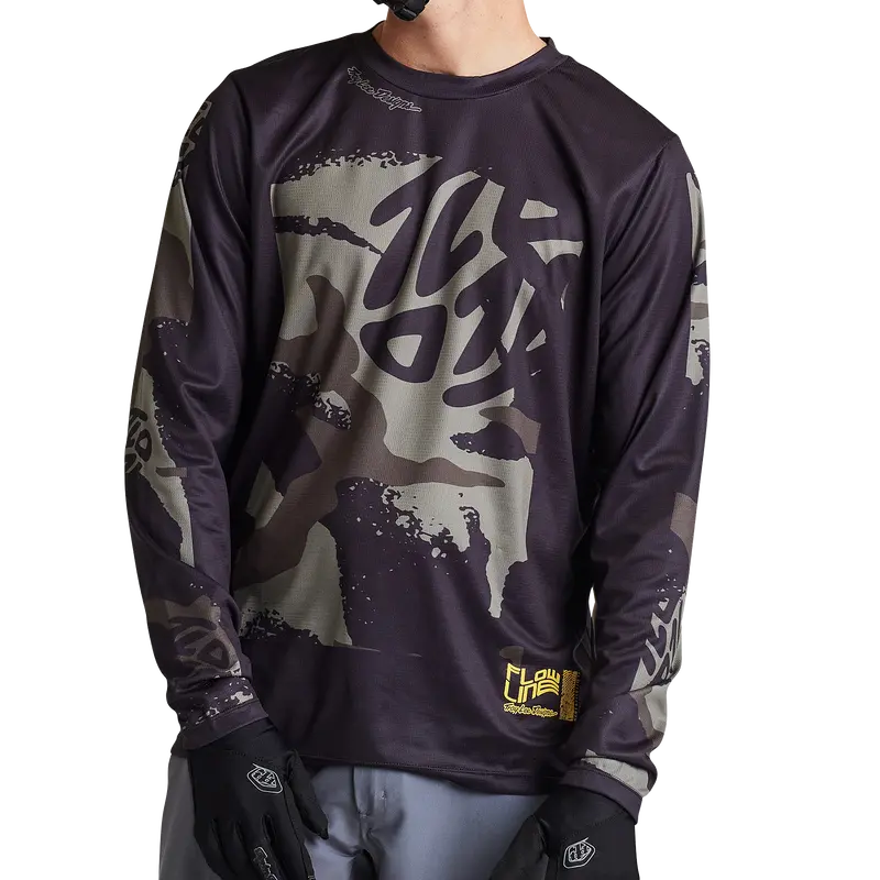 Troy Lee Designs Flowline Long Sleeve Mtb Jersey - Confined - Black 5