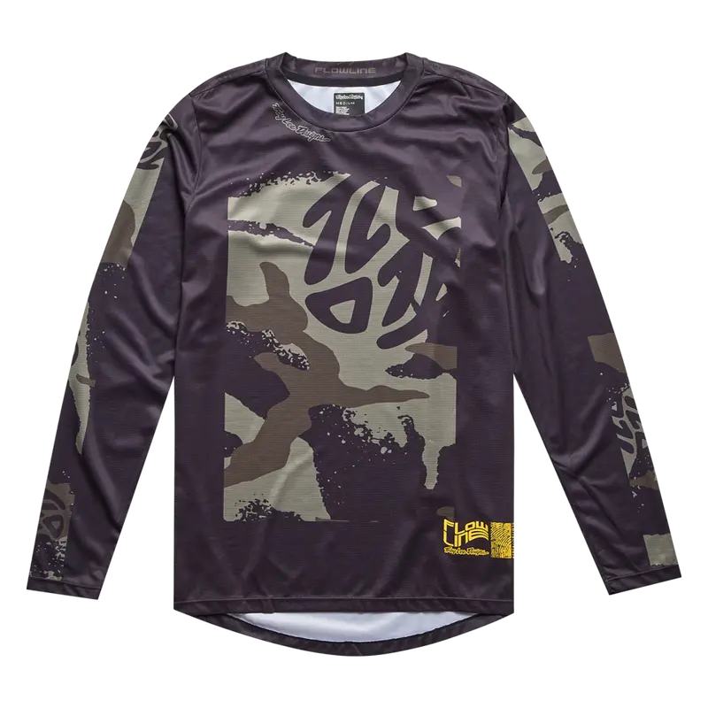 Troy Lee Designs Flowline Long Sleeve Mtb Jersey - Youth - Confined - Black 1