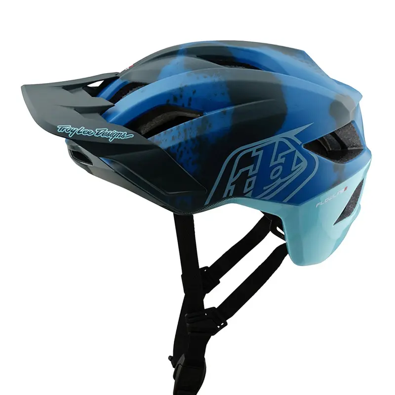 Troy Lee Designs Flowline Se Mtb Helmet - Badge - Camo Blue 1